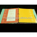 hard cover paper menu catalogue with inner pockets